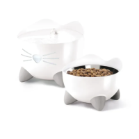 Catit Pixi набір поїлка-фонтан 2 л + миска пластикова для котів 200 мл - білий
